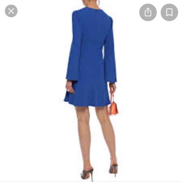 DVF tie front mini dress in Sapphire size 8 - Picture 5 of 8